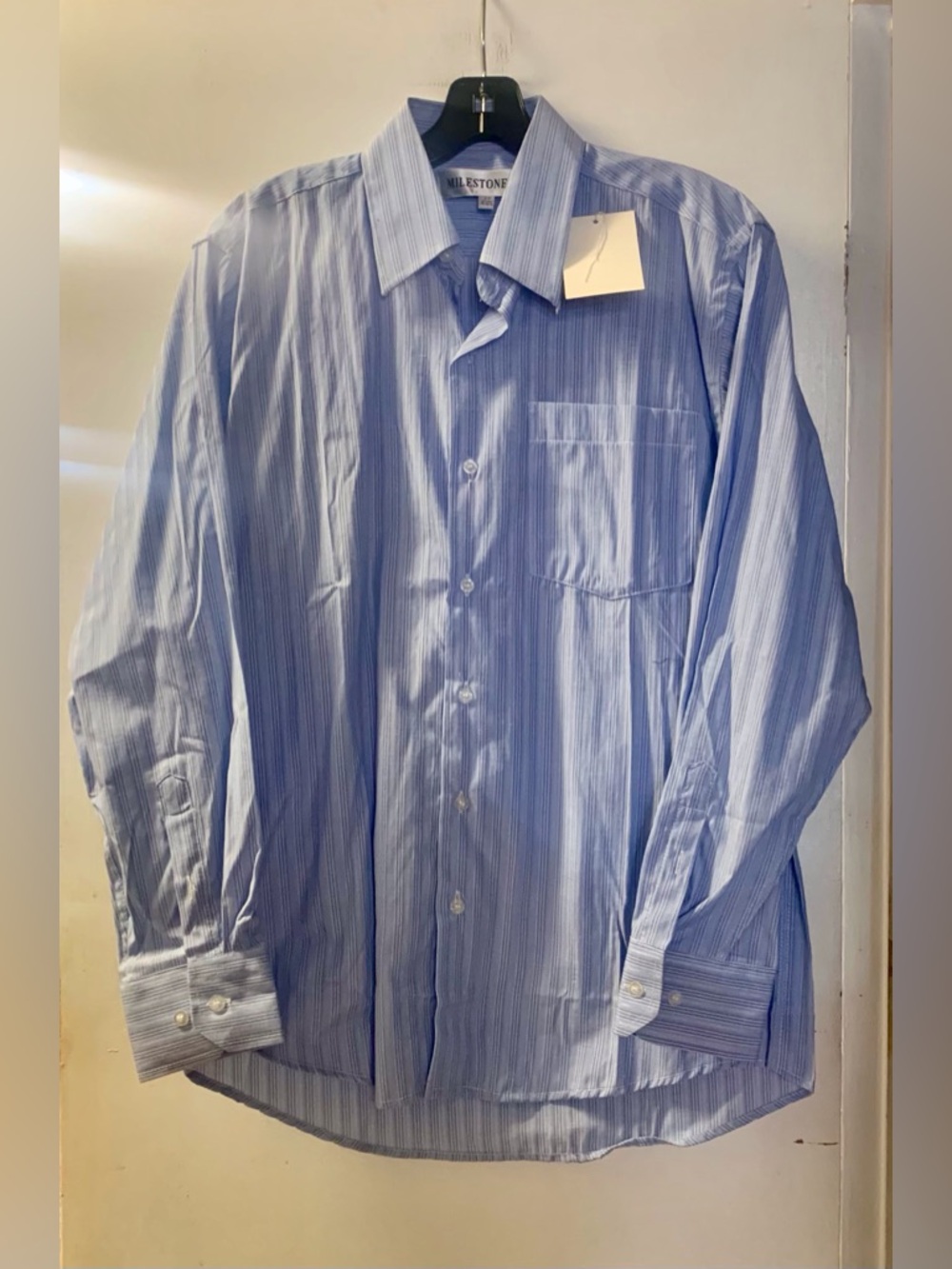 Milestone Long Sleeve Dress Shirt-Light Blue